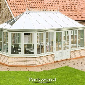 Green Painted Timber Conservatory By Parkwood