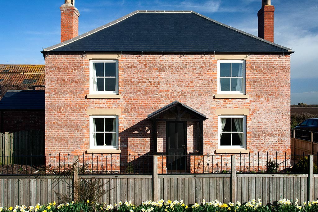 A traditional, symetrical elevation is perfect for Sliding sash windows