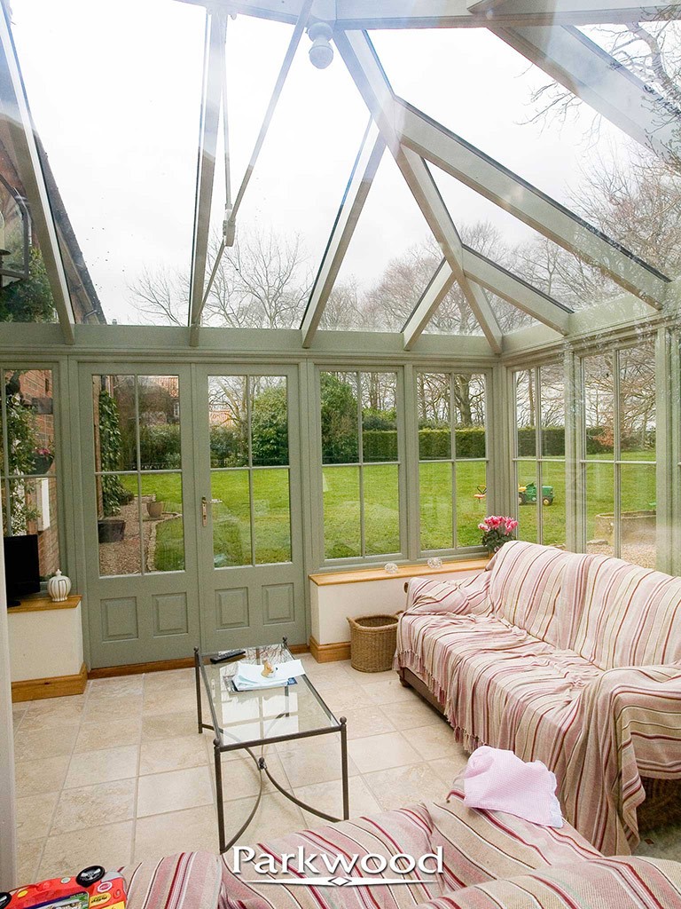 Painted timber conservatory by parkwood
