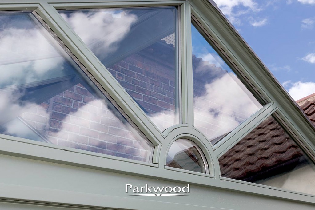 Green Painted Timber conservatory by Parkwood
